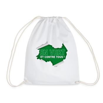 En vert et contre tous ! - Sac de sport léger - blanc - Devant