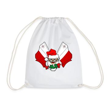 Père Noël X mas Drapeau Malte - Sac de sport léger - blanc - Devant