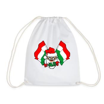 Drapeau du Père Noël Hongrie X mas - Sac de sport léger - blanc - Devant