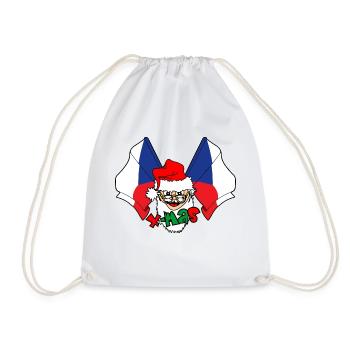 Santa Claus X mas flag of the Czech Republic - Drawstring Bag - white - Front