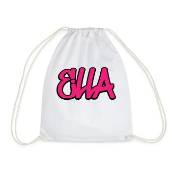 Ella Name Graffiti Hip Hop - Turnbeutel - Weiß - Vorne