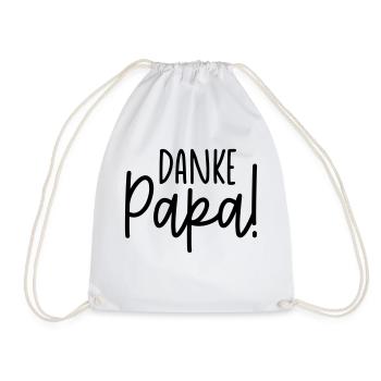 Papa Papi Vater Tochter Sohn Vatertag Männer Shirt - Turnbeutel - Weiß - Vorne
