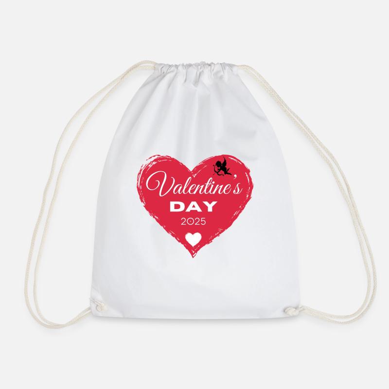 Valentine's Day - Drawstring Bag - white