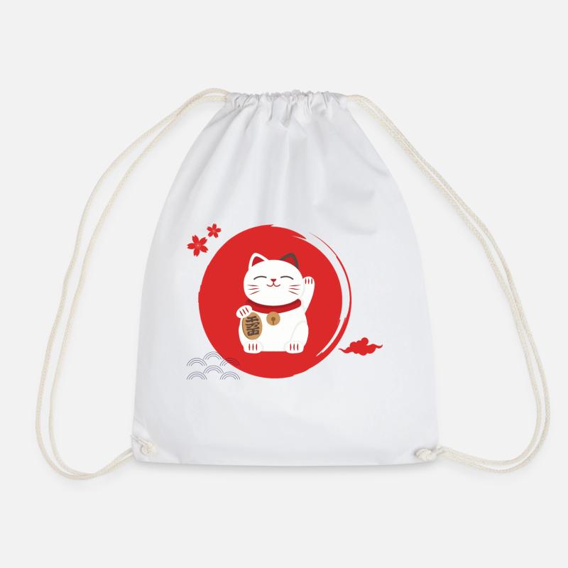 Kawaii Maneki Neko - Turnbeutel - Weiß