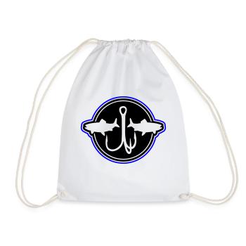 Fish Fishing Fishing Hooks - Drawstring Bag - white - Front