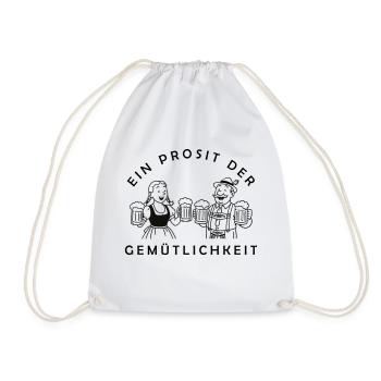 Herr Bier und Frau Bier - Prosit Der Gemütlichkeit - Turnbeutel - Weiß - Vorne