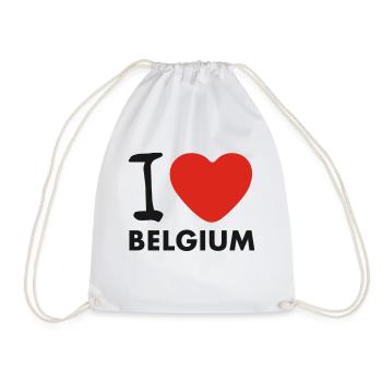 I LOVE BELGIUM - Sac de sport léger - blanc - Devant