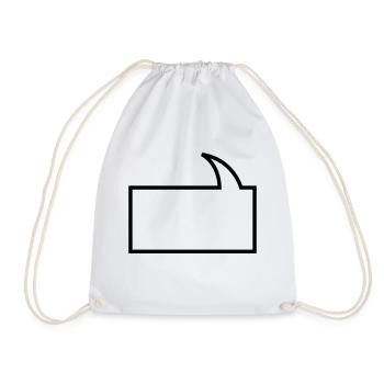 text balloon - Drawstring Bag - white - Front