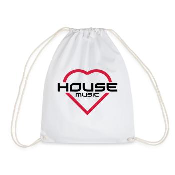 House Music - Drawstring Bag - white - Front