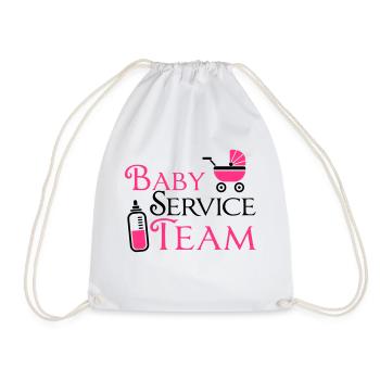 Baby Service Team - Turnbeutel - Weiß - Vorne