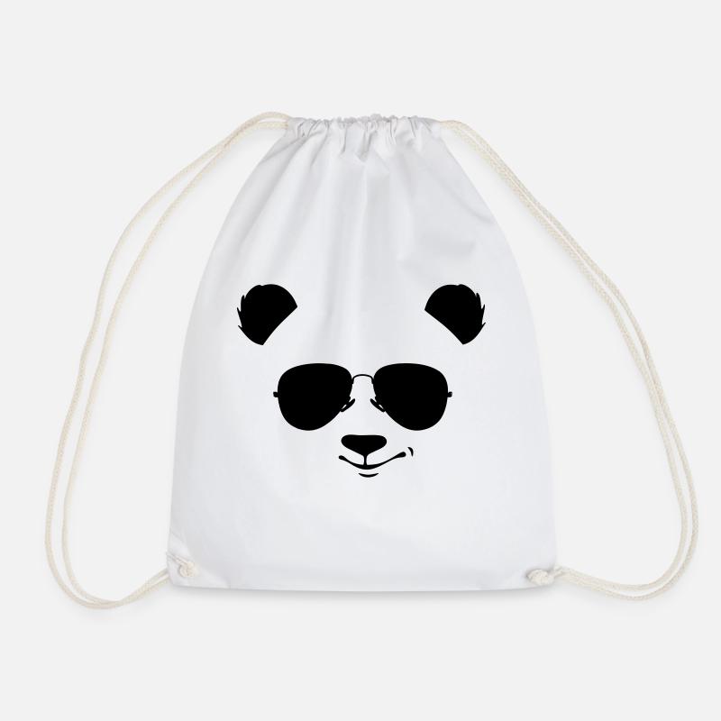 cooler Panda mit Sonnenbrille - Turnbeutel - Weiß