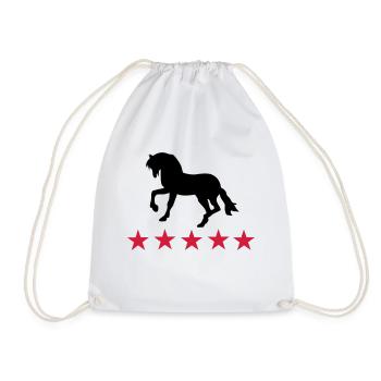 chevaux - Sac de sport léger - blanc - Devant