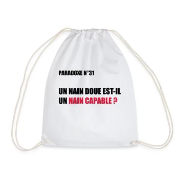 PARADOXE nain - Sac de sport léger - blanc - Devant