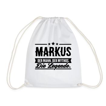 Man Myth Legend Markus - Drawstring Bag - white - Front