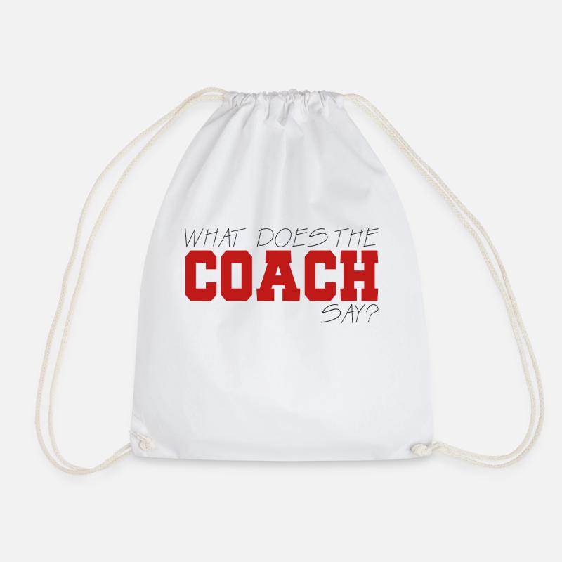 Coach / Coach: What Does The Coach Say? - Drawstring Bag - white