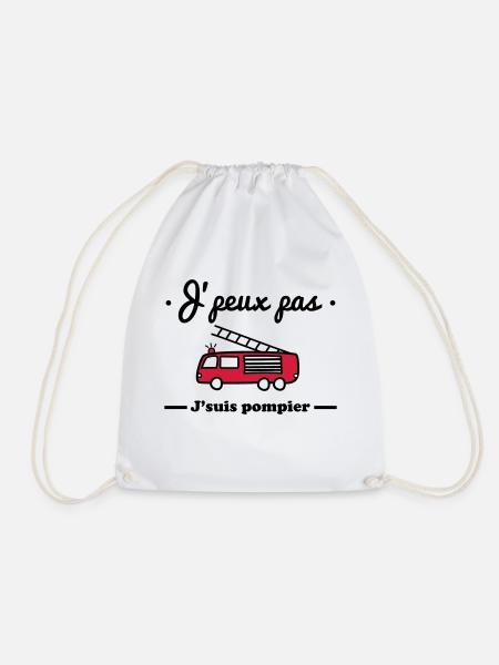 J'peux pas j'suis pompier - Sac de sport léger - blanc