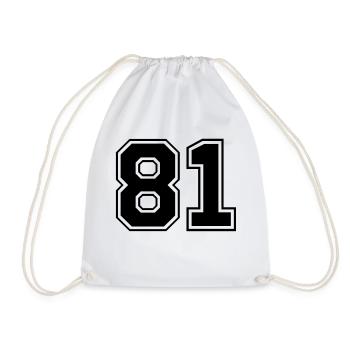 81 - Drawstring Bag - white - Front