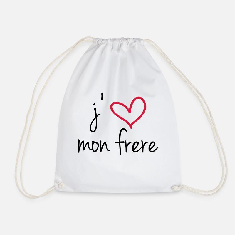 J'aime mon frère - Sac de sport léger - blanc