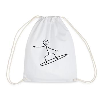 surfer - Drawstring Bag - white - Front