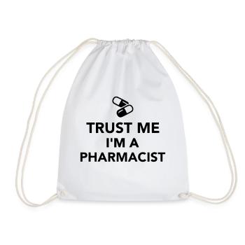 Trust me I'm a pharmacist - Drawstring Bag - white - Front