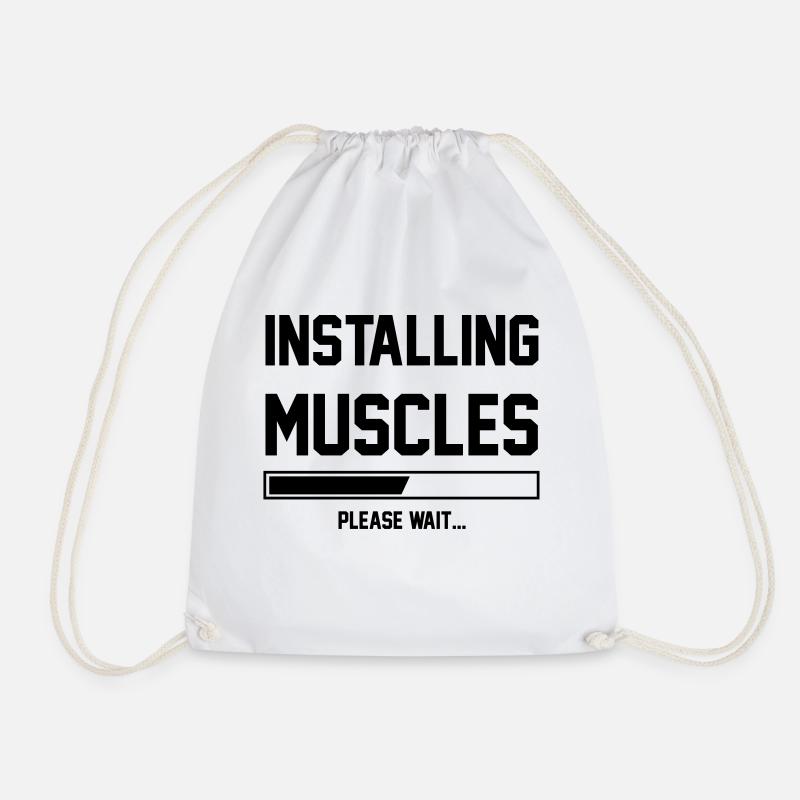 Muscles - Drawstring Bag - white