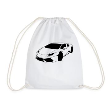 Voiture de sport Lambo - Sac de sport léger - blanc - Devant