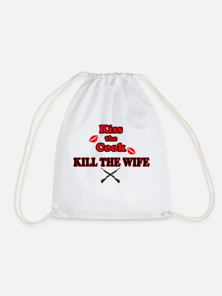 Kiss the Cook, kill the Wife - Turnbeutel - Weiß