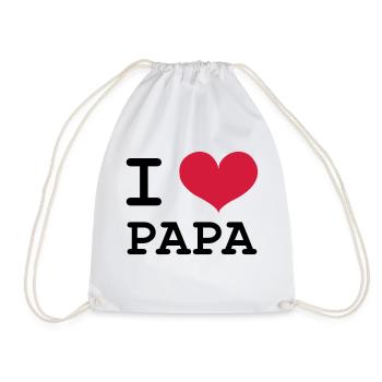 I Love Dad! - Drawstring Bag - white - Front