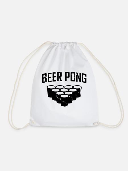 Beer Pong - Turnbeutel - Weiß