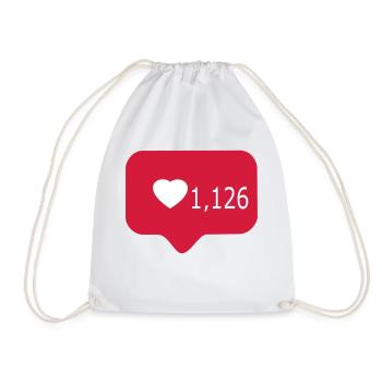 Instagram Like - Drawstring Bag - white - Front