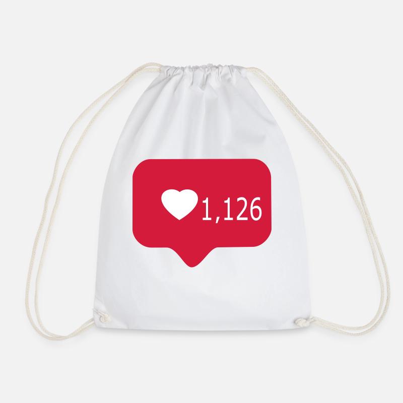 Instagram Like - Turnbeutel - Weiß