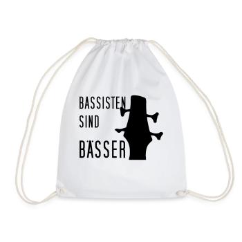 Bassisten sind bässer! - Ibanez E-Bass - Turnbeutel - Weiß - Vorne