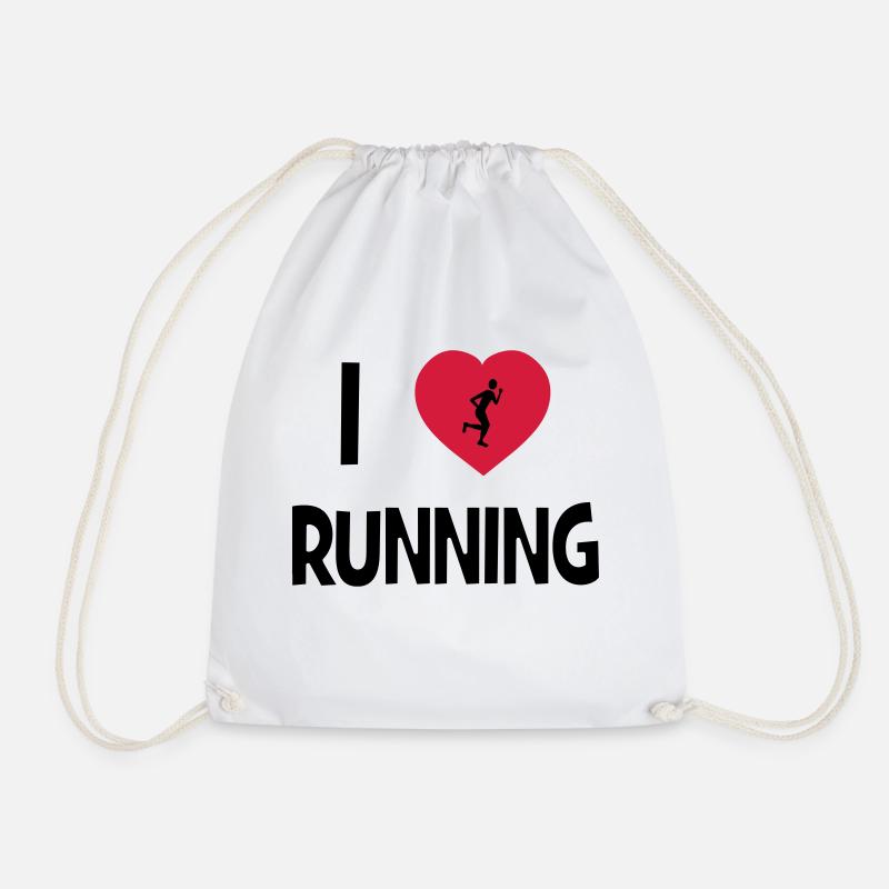I Love Running - Turnbeutel - Weiß