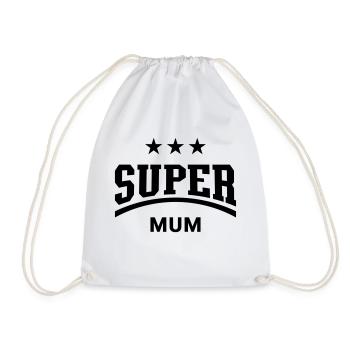 Super Mum - Turnbeutel - Weiß - Vorne