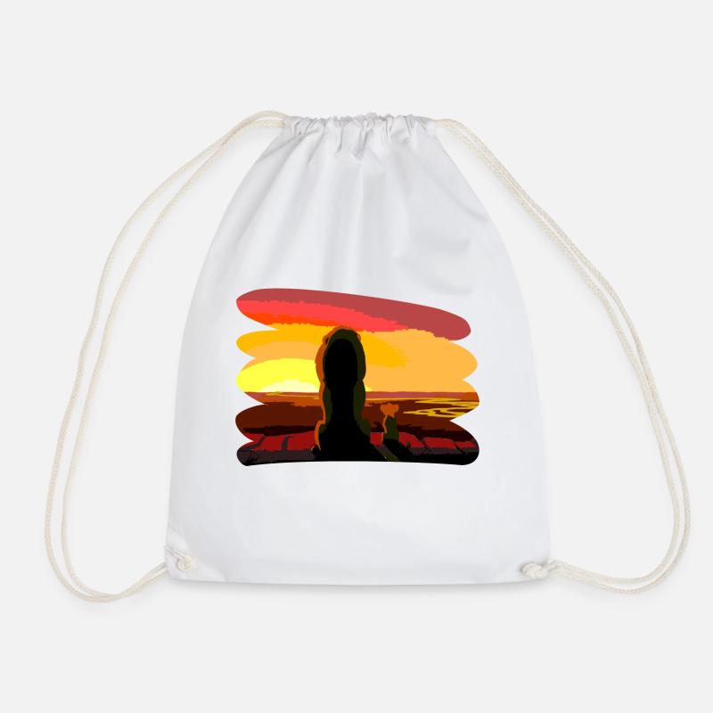 Dawn on the Pride Rock - Drawstring Bag - white