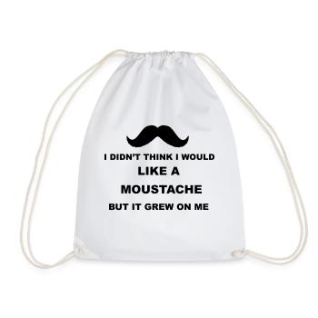 Moustache - Turnbeutel - Weiß - Vorne