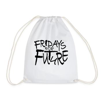 Fridays for Future Climate Protection - Drawstring Bag - white - Front