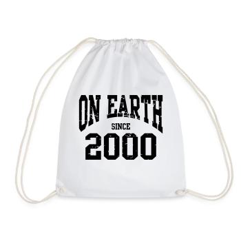 Birthday - On Earth Since 2000 - Geburtstag - Sac de sport léger - blanc - Devant