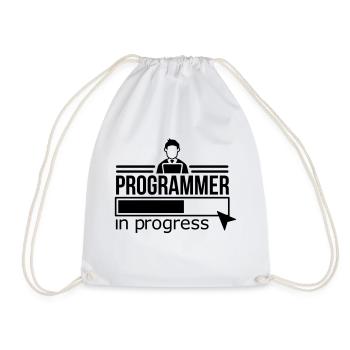programmer - Drawstring Bag - white - Front