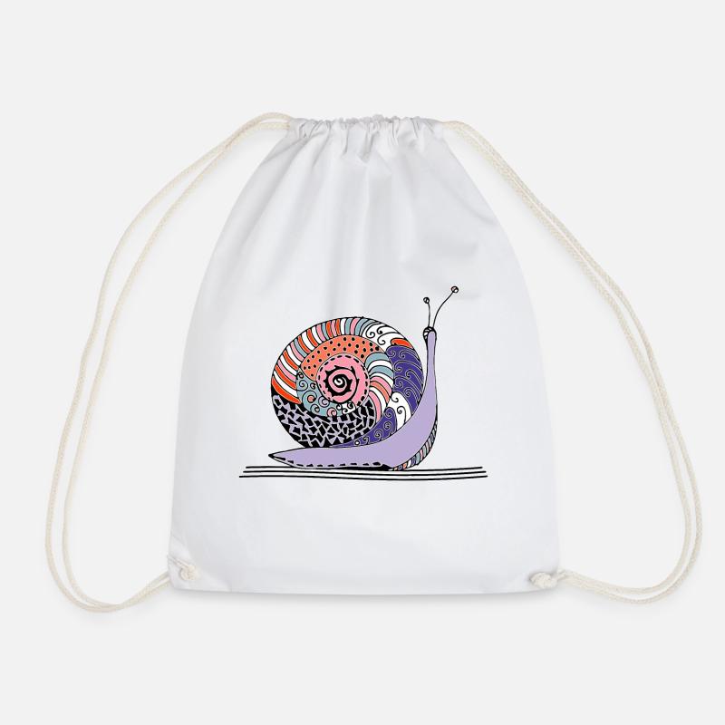 Schnecke - Turnbeutel - Weiß