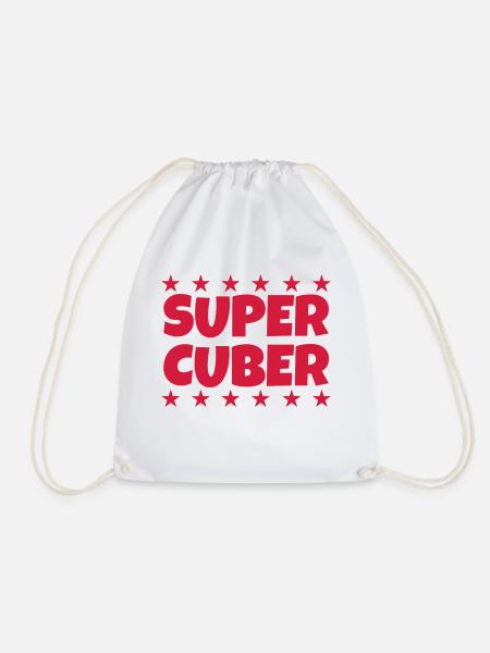 Cubing / Cube / Cuber / Speedcubing - Turnbeutel - Weiß
