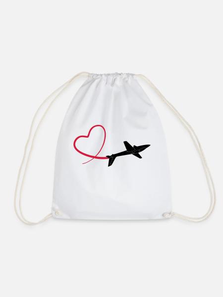 Kunstflug aerobatic Fox - Drawstring Bag - white