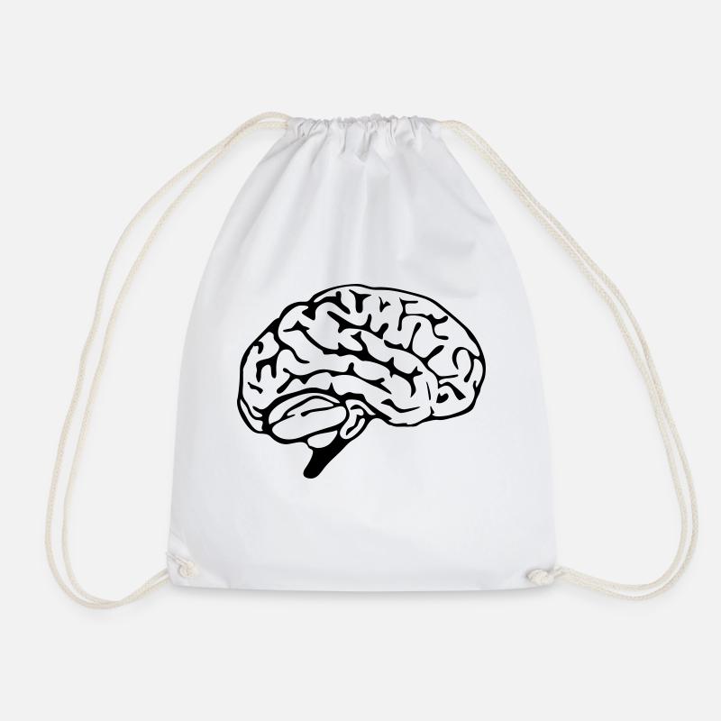 brain design - Turnbeutel - Weiß