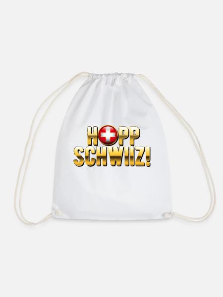 Hopp Schwiiz - Turnbeutel - Weiß