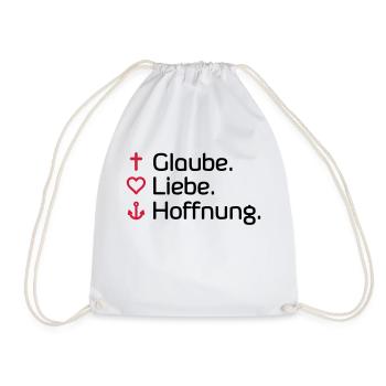 Glaube Liebe Hoffnung - Turnbeutel - Weiß - Vorne