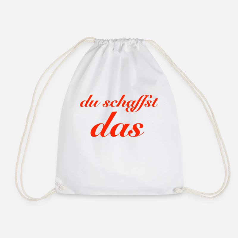 du schaffst das - Turnbeutel - Weiß