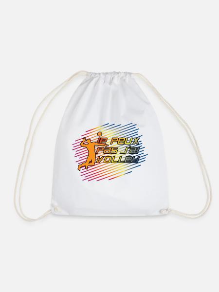 Regenbogen Ich kann nicht Ich habe Volleyball Typografie - Turnbeutel - Weiß
