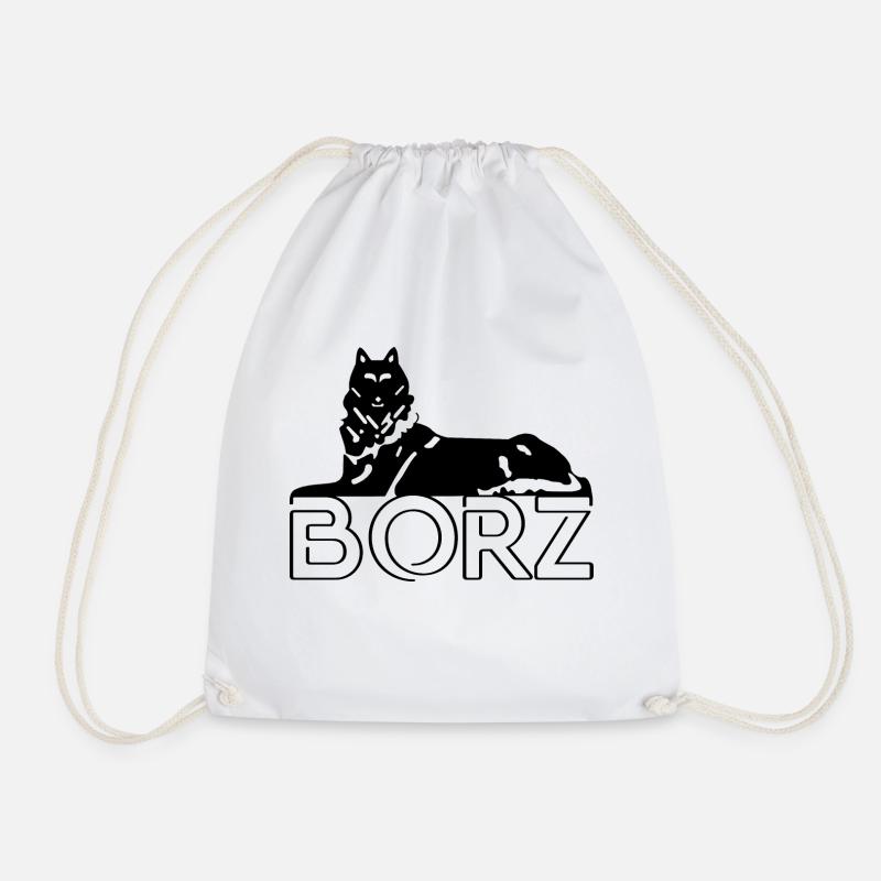 Chechen Borz mit Schriftzug black - Turnbeutel - Weiß