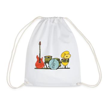 Musical instruments - Drawstring Bag - white - Front