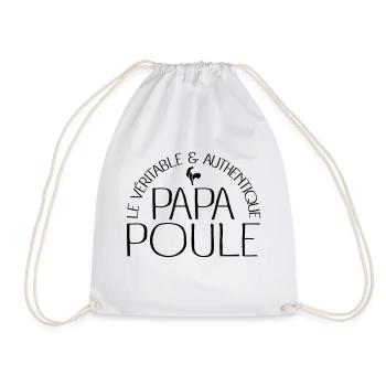 Papa Poule - Sac de sport léger - blanc - Devant